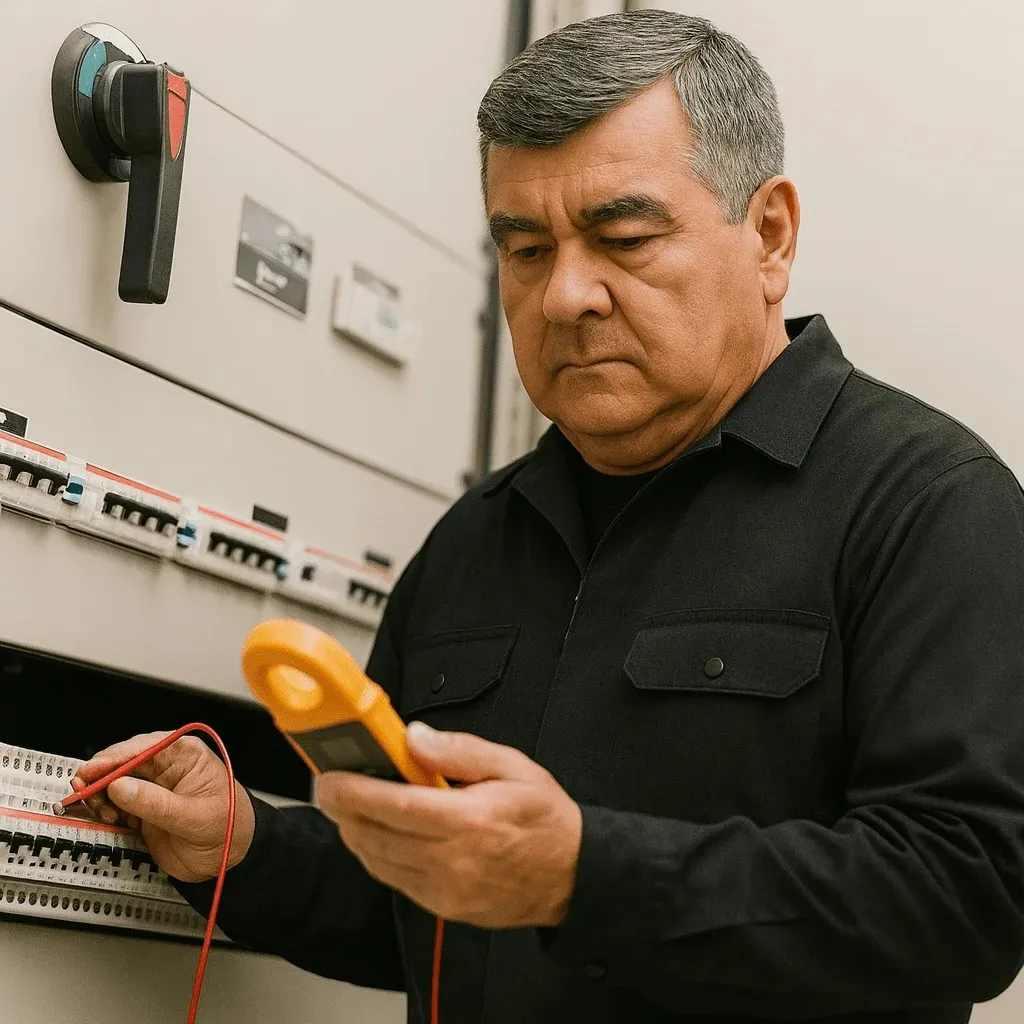 Spannungsprüfung mit Multimeter